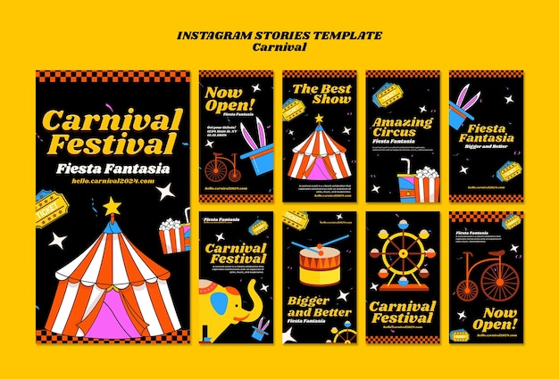 Carnival celebration instagram stories