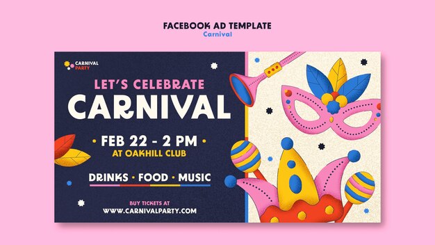 Carnival entertainment facebook template