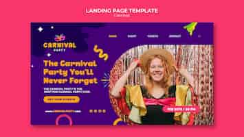 Free PSD carnival entertainment landing page