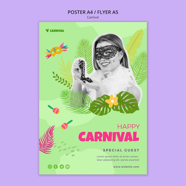 Carnival entertainment poster template