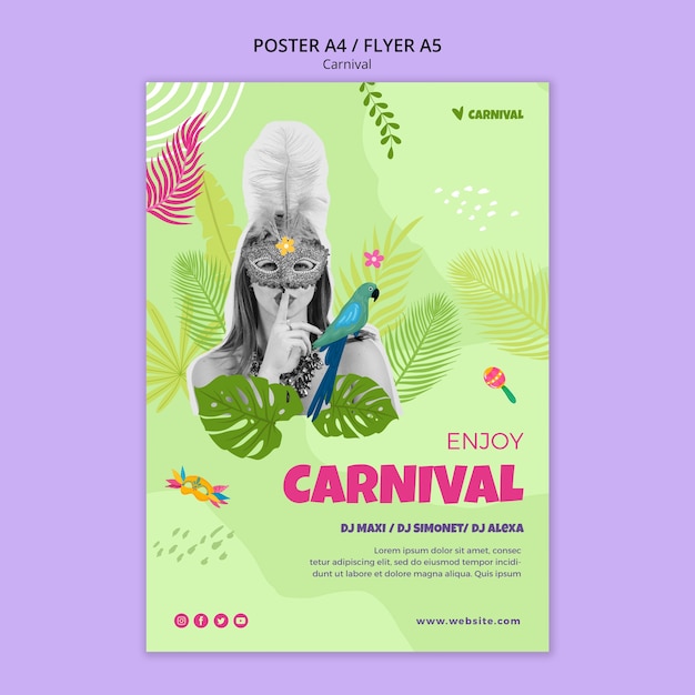 Carnival entertainment poster template