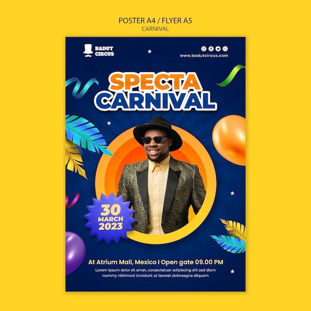 Carnival entertainment poster template