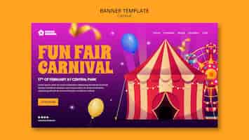 Free PSD carnival event landing page template