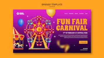 Free PSD carnival event landing page template