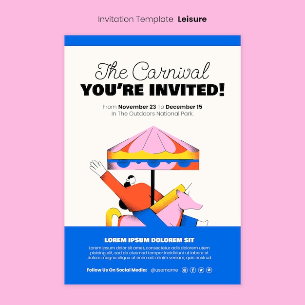 Carnival invitation template