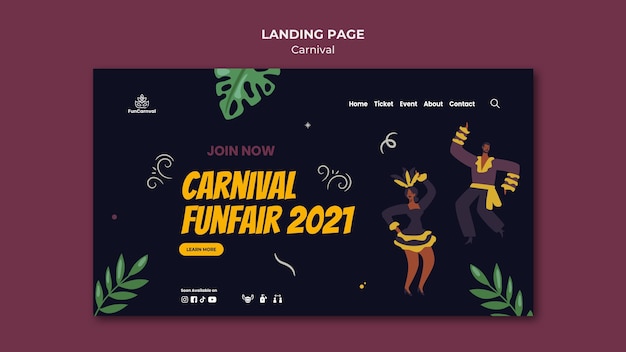 Carnival landing page