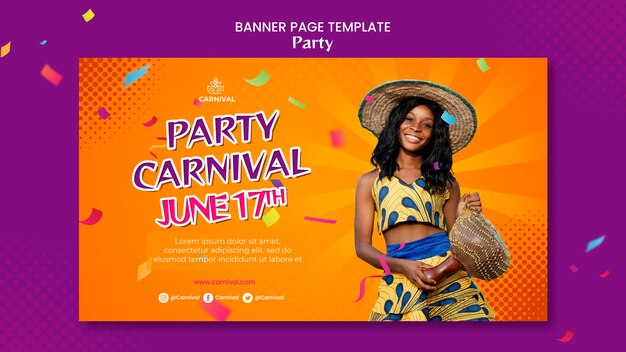 carnival party banner template