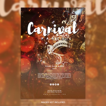 Carnival party poster template