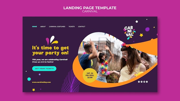Carnival party web template