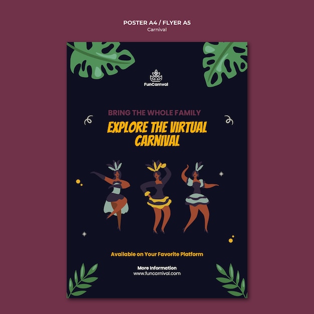 Free PSD carnival poster template