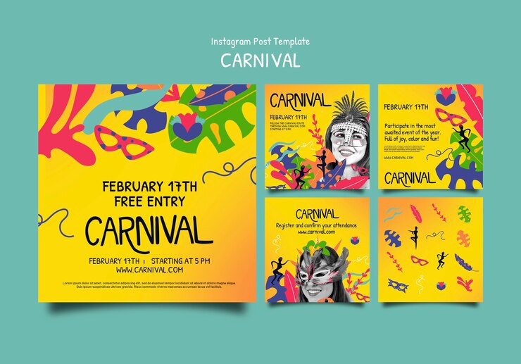 Free PSD carnival template design