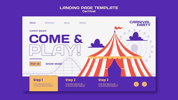 Free PSD carnival template design