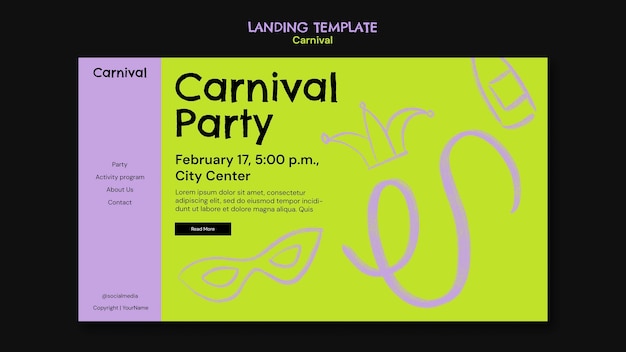 Free PSD carnival  template design