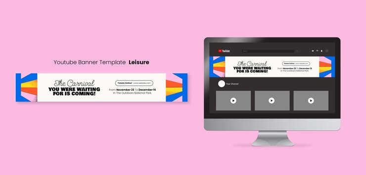Free PSD carnival youtube banner template