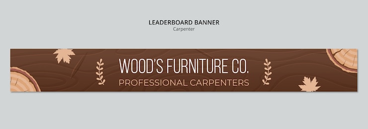 Free PSD carpenter linkedin banner template design