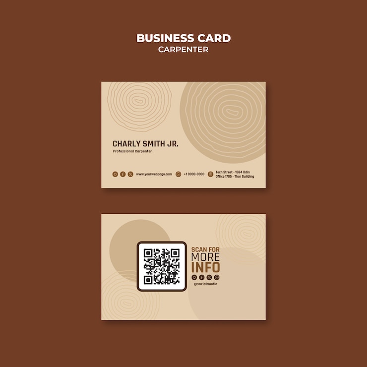 Free PSD carpenter service template