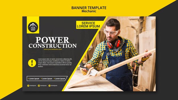 Download Construction Banner Psd 100 High Quality Free Psd Templates For Download Yellowimages Mockups