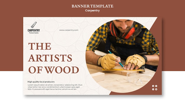 carpentry concept banner template