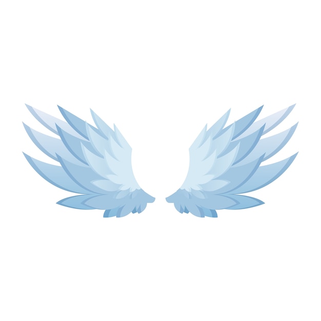 Free PSD cartoon angel wings isoltated