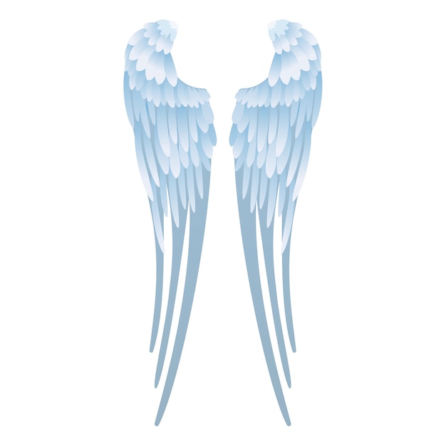 Free PSD cartoon angel wings isoltated