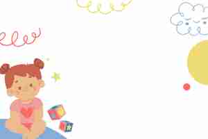 Free PSD cartoon baby illustration