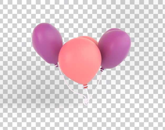 Free PSD cartoon balloons