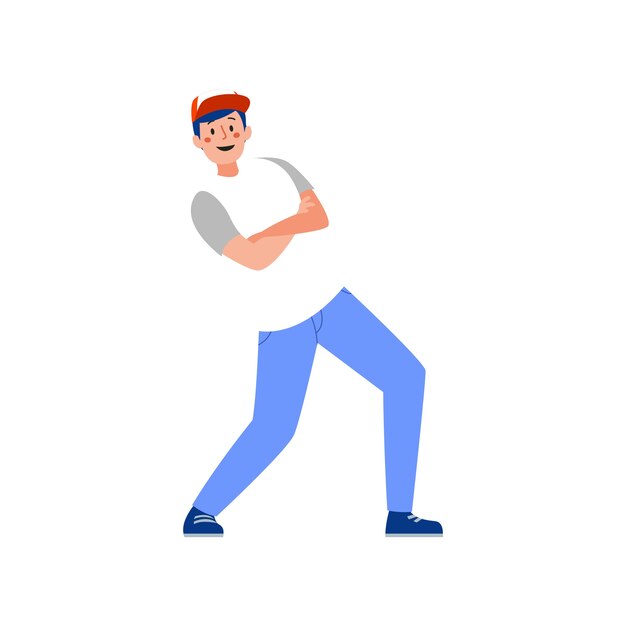 cartoon character waving  illustration