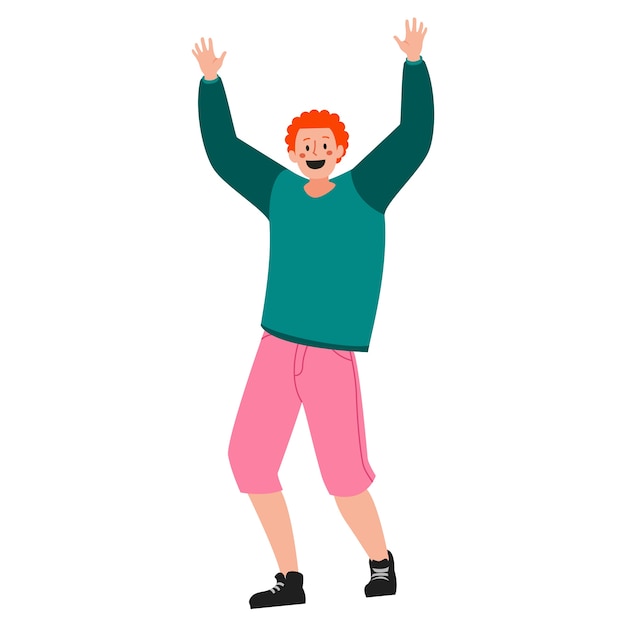 cartoon character waving  illustration