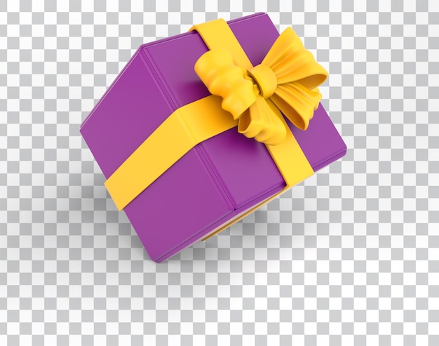 Free PSD cartoon eid gift box