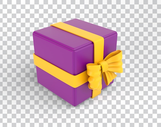 Free PSD cartoon eid gift box