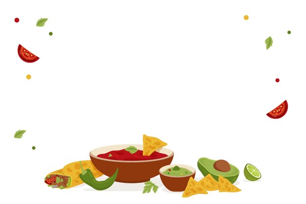 カートゥーン メキシコ料理 イラスト
