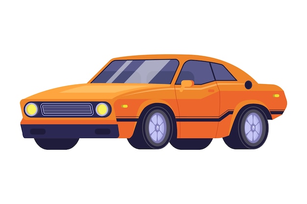 Иллюстрация современного мультфильма о автомобиле