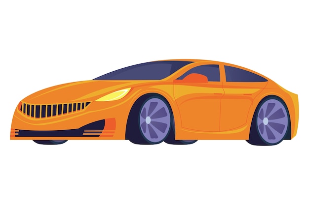 Free PSD cartoon modern car illustration