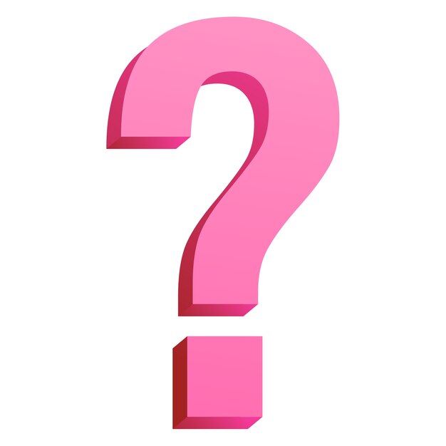 Cartoon question mark isolated
