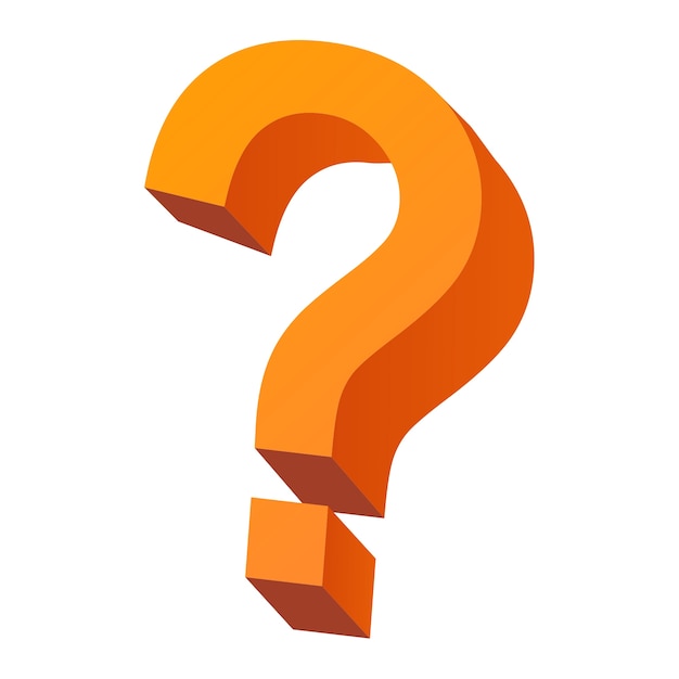 cartoon question mark isolated