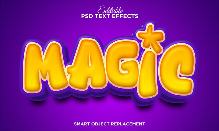 Free PSD cartoon style text effect