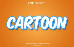 Free PSD cartoon text effect