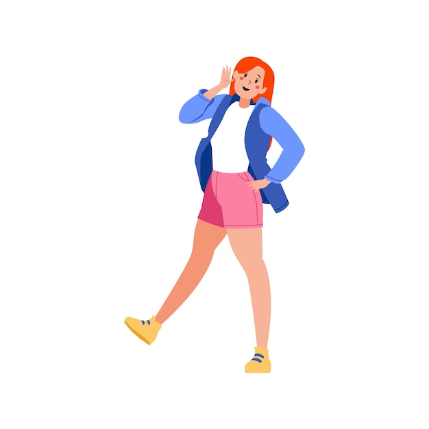 cartoon young girl illustration