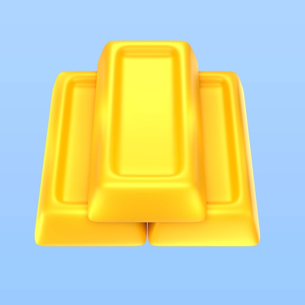 Free PSD casino gold bars icon render