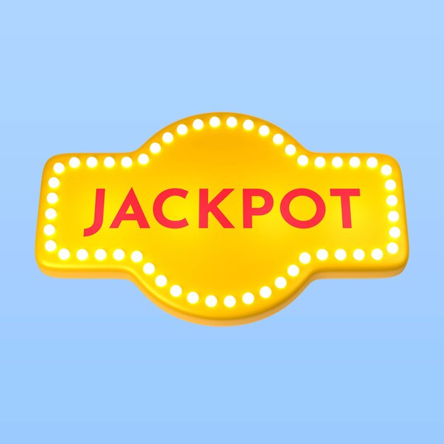 カジノジャックポットサインアイコンレンダリング