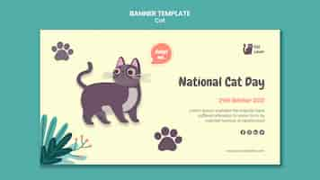 Free PSD cat adoption banner template