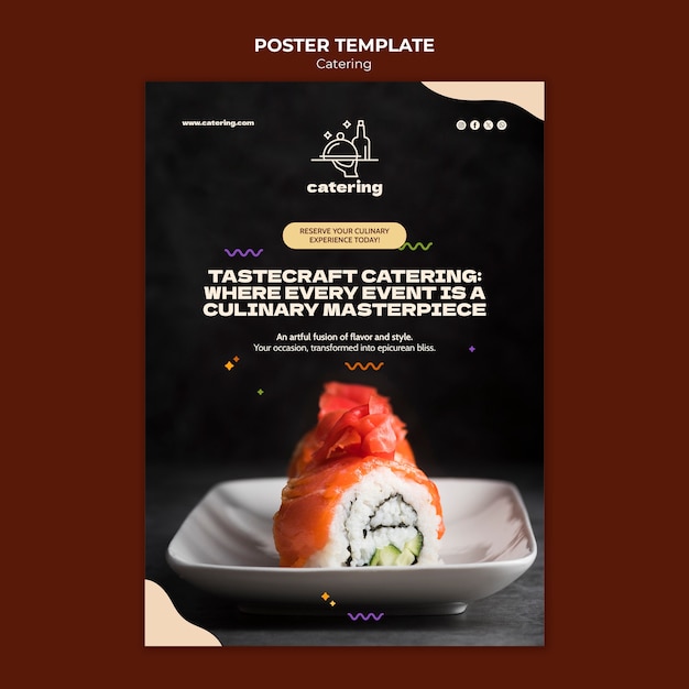 catering service poster template