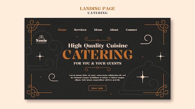 Free PSD catering  template design