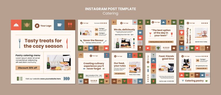 Free PSD catering template design