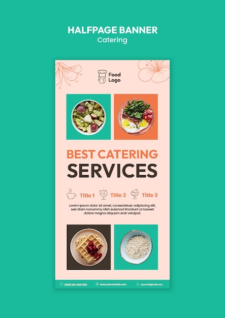 Free PSD catering template design