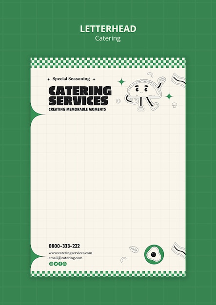 Free PSD catering template design