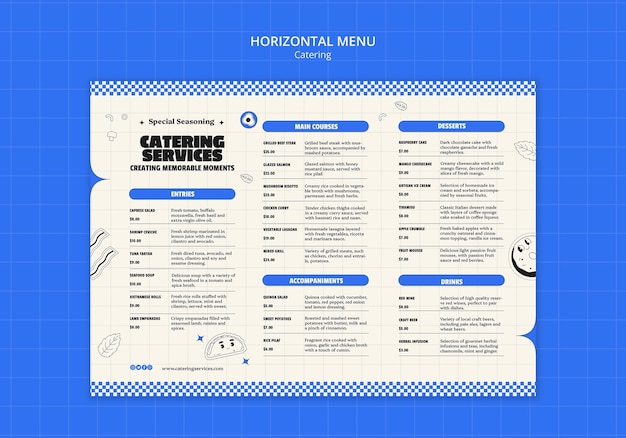 Free PSD catering template design