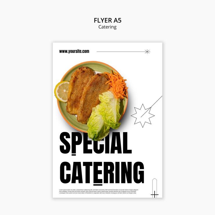 Free PSD catering template design