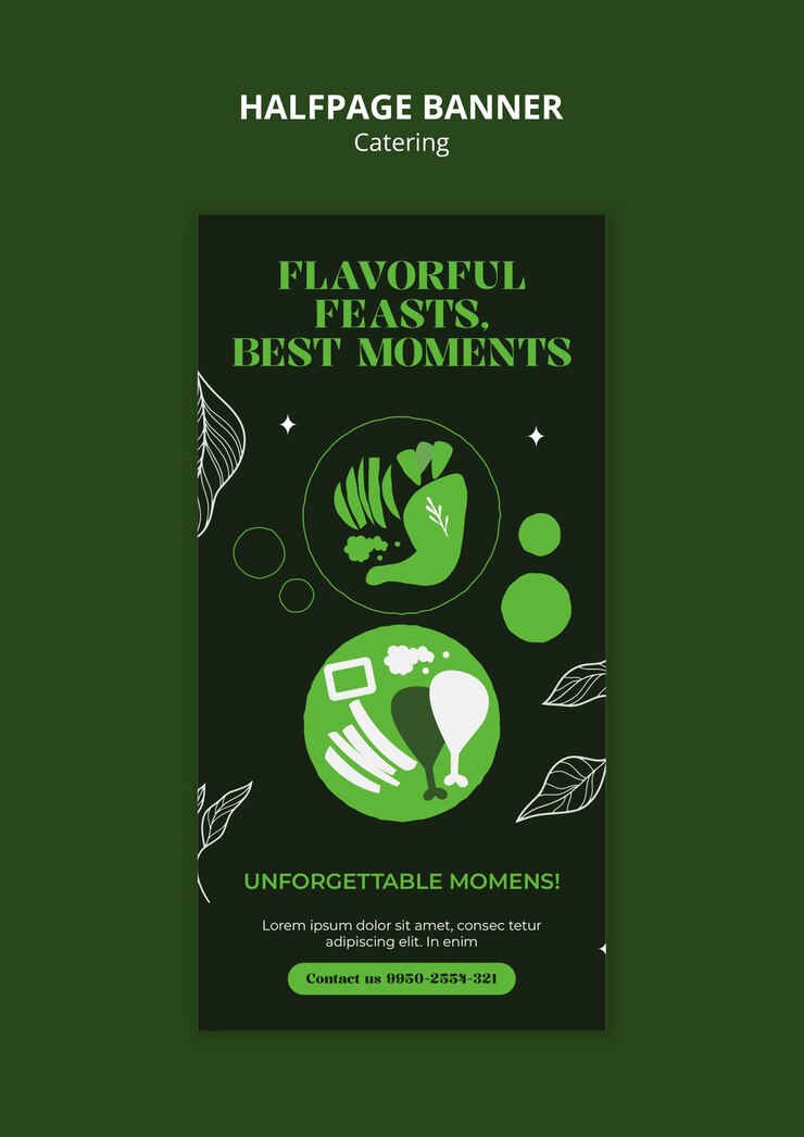 Free PSD catering  template design
