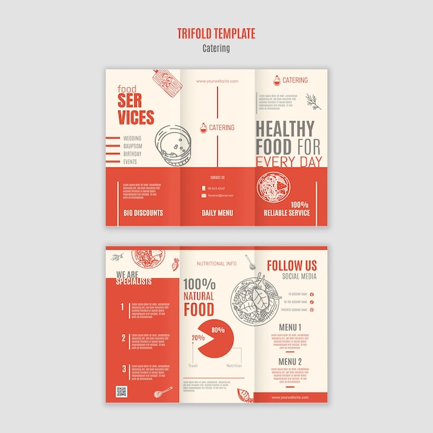 Free PSD catering  template design